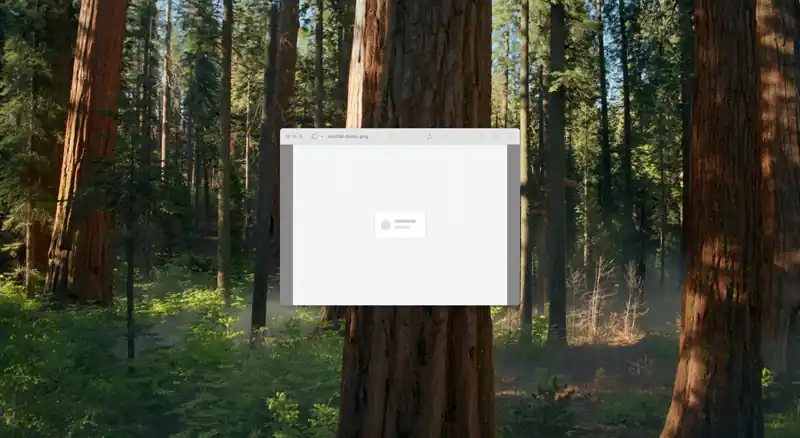 A window entering a Corral edge snap zone and moving into the previewed area